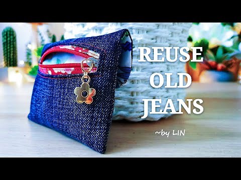REUSE OLD JEANS /Practical Purse #HandyMum