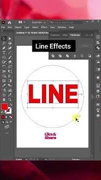 How to Create Line Effect Text in Illustrator | Easy Typography Design Tutorial ✨