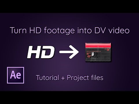 After Effects Tutorial - Turn Your Footage Into Interlaced DV Video (Project Files Included)