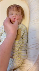 Squishy Silicone Baby Jeffrey has new rooted hair #babydoll #baby #siliconebaby #doll