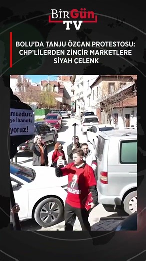 Bolu’da Tanju Özcan protestosu: CHP’lilerden zincir marketlere siyah çelenk!