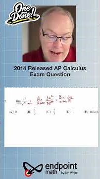 AP Calculus / Calculus 1 Practice Problem (Released 2014 A.7)