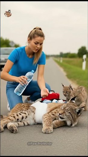 Saving a Wounded Mother Lynx & Her Cubs 💔 (Faith in Humanity Restored)