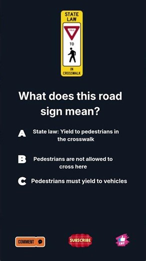 DMV Test and Road signs in the United States #automobile #californiadmv