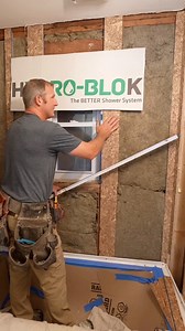 Keep those walls flat 👊 Hydro-Blok #diy #tile #HomeImprovement #bathroomremodelingteacher #bathroomremodel | Bathroom Remodeling Teacher