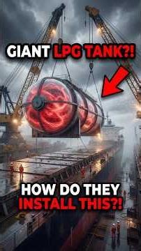 How Engineers Install Massive LPG Tanks on Ships! #shorts #ocean