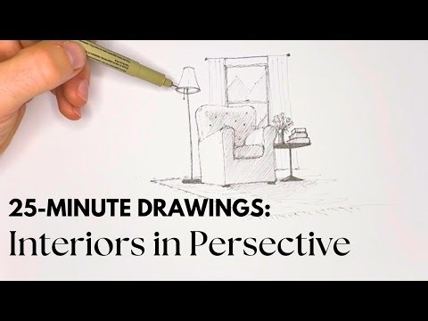 Interiors in Perspective: Draw a Chair and Reading Nook
