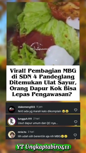 Vegetable worms on the MBG menu😱