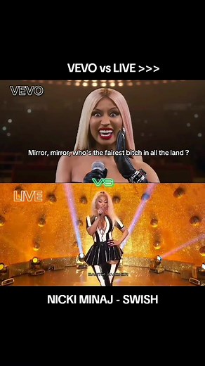 Nicki Minaj - Swish Swish: VEVO vs LIVE Comparison
