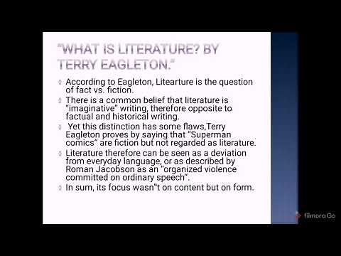 What is literature by Terry EAGLETON