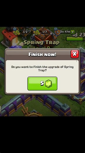 #clashofclans - spring trap lv 10💀🔥