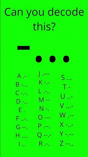 Can you decode this MORSE CODE??? #morsecode #morse #challenge
