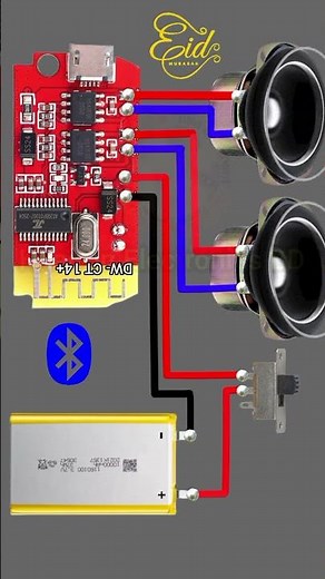 DW-CT 14+ Bluetooth speaker circuit connection #shorts