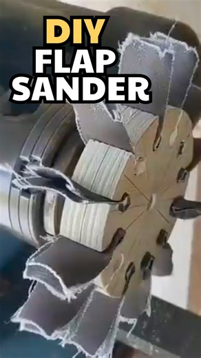 Sawinery Woodworking on Instagram: "A Clever Homemade Flap Sander This is one of those ideas that makes you stop and smile. Instead of buying a flap sander, this woodworker made one from scratch using simple shop materials. A wooden disk mounted in a drill chuck, slots cut into it, and sandpaper locked in place with square pegs — simple, clever, and surprisingly effective. It’s a great solution for sanding irregular shapes where flat sanders just don’t work well. Easy to make, easy to use, and a