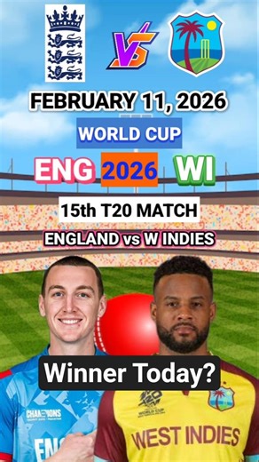England vs West Indies Toss Prediction | ENG vs WI T20 World Cup 2026 Match 15 Prediction #wc2026