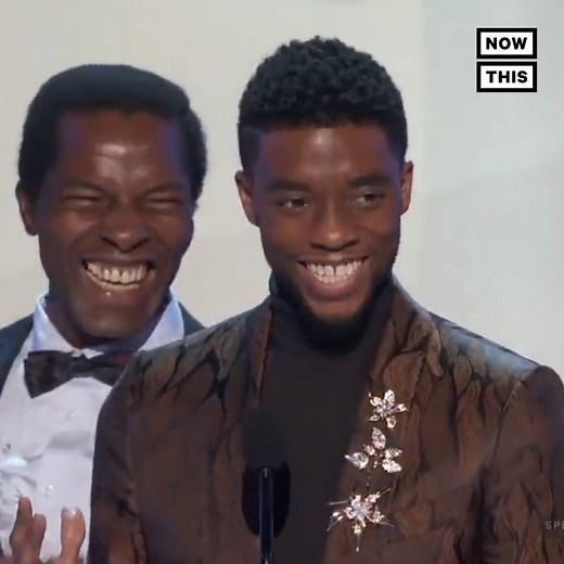 15M views · 1.8K reactions | Watch Chadwick Boseman’s emotional acceptance speech on behalf of the Black Panther cast | NowThis Entertainment | Facebook