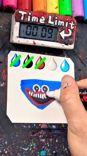 Drawing HuggyWuggy in 30Sec(Poppy Playtime)