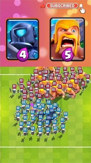 mini P.E.K.K.A vs Barbarians Clash Royale... #clashroyale