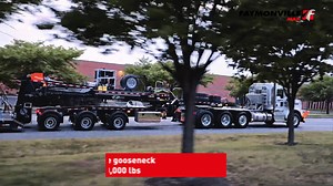 The StreetMAX on the move with a massive printing press 🇺🇸! The trailer setup from JJ Transport features king-pin steering for optimum maneuverability, a 3-axle jeep dolly under the gooseneck, a steerable joker axle between the low deck and the rear bogie, plus a 3-axle nitro booster at the back. ▶️ Watch the video to see precision, power and performance on the road. Want to know more about StreetMAX? Visit us at Breakbulk Americas in Houston, booth #C40. | Faymonville Trailers to the MAX