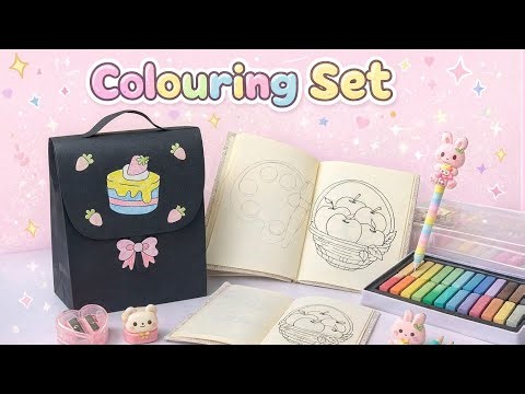 DIY Coloring Set at Home | Cute & Aesthetic Art Kit 🎨✨#artwithmiku #artandcraft
