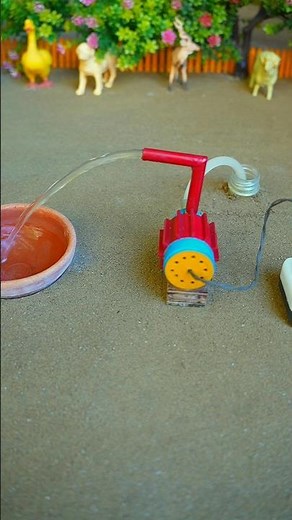 Mini hand pump project water with diy tractor drinks for elephant #diykeepfarm #shorts #555