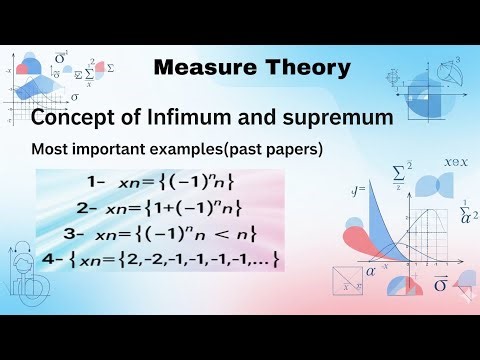 Concept of Infimum and supremum with most important examples from past papers|Measure Theory