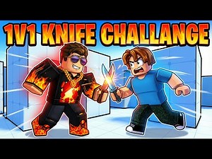 1v1 Knife Fight Challange With a Friend | Learning How to Use the Knife |Roblox rivals|shooting game