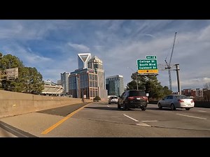 Charlotte, North Carolina Driving On Interstate Highways 2023 4K