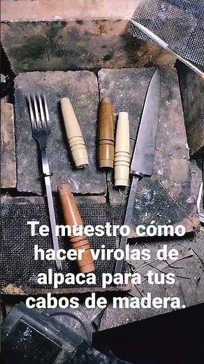 cómo hago virolas de alpaca para cabos de cuchillos y tenedores