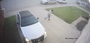 This woman stepped out of her car to head indoors when she tripped over a water hose. She was walking indoors in a rush when she lost her footing and fell face-first. Gladly, she didn't get injured, but her shoe hilariously came off. | Jukin Copyright Management | Facebook