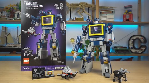 乐高 可变形 G1声波 视频评测 变形金刚LEGO传奇系列10358可变形激光鸟机器狗磁带战士