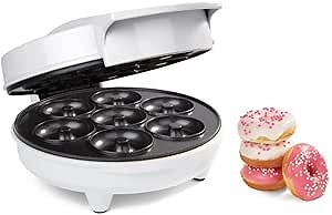 Amazon.com: Mini Donut Maker for Home Use - 7 Donut Capacity, Non-Stick Coating, Indicator Light, Safe & Portable - Perfect for Kids' Breakfast, Parties, and Homemade Desserts: Home & Kitchen