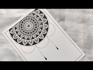 How to Draw Mandala Art || Semi-Circle Mandala || How to draw Mandala for Beginners || Easy mandala