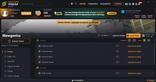 Mewgenics Trainer  18 v1.0.20613 (Cheat Happens)