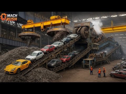 Most Dangerous Car Crushing & Shredding Machines That Obliterate Everything #28 | Mach Rush