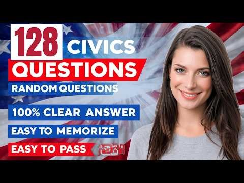 128 Civics Questions and Full Answers for US Citizenship Interview 2026 | American Citizen TV #n400