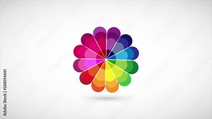 Color Palette Wheel Video Animation, multi-colored