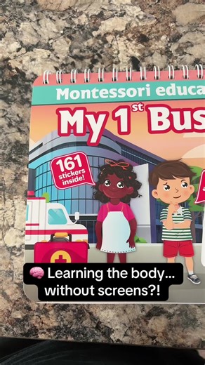 This kept my toddler busy AND learning 🧠✨ Montessori-style body parts book with reusable stickers = a win. Perfect for quiet time, travel, or homeschool 📚 #tiktokshop #montessoritoys #busybook #toddlertok #preschoollearning
