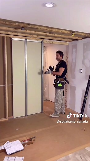 Pocket doors save space !! Refresh Home Improvements shows how the Sugatsune FD80 Pocket Door System makes installation and maintenance simple, without opening the wall. Thanks to its smart two-track design, every component is easy to access, adjust, or replace. Check this out! ▶️ Smooth operation ▶️ Easy adjustments ▶️ Built for long-term reliability Have questions about your project? Please, contact our Support Team at support@sugatsune.ca For technical details, visit 🌐 www.sugatsune.ca #inte