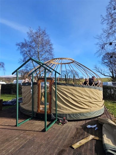 Lunesdale Escapes | Something special is taking shape… One of our luxury yurts is now upright and we couldn’t be more excited! Think wood fired hot tubs,... | Instagram