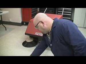 Factory Cat 34 Battery Powered Walk Behind Sweeper - Review / Overview