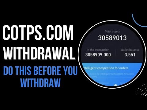 HOW TO WITHDRAW FROM COTPS ACCOUNT
