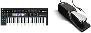 Novation 49SL MkIII, 49-Key Midi Controller and M-Audio SP-2 - Universal Sustain Pedal with Piano Style Action For MIDI Keyboards, Digital Pianos & More