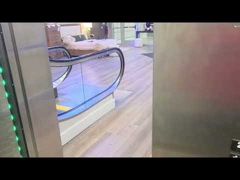 VANDALIZED KONE MonoSpace 300 DX MRL Traction Elevator at Steinhafels In Orland Park, IL