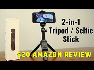 $20 Amazon Review - 3 in 1 Tripod / Selfie Stick that extends 40" & bluetooth remote. iPhone Android