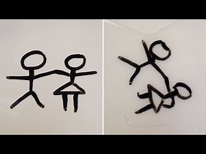 Magic Water Marker Trick [Stick Figures Dancing Around]