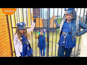 Fun Sisters Plays Cop Police Jail Story for Kids | Children Following Rules Funny Video