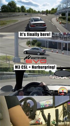 It's finally here! Nürburgring + e46 M3 CSL in Assetto Corsa EVO #shorts
