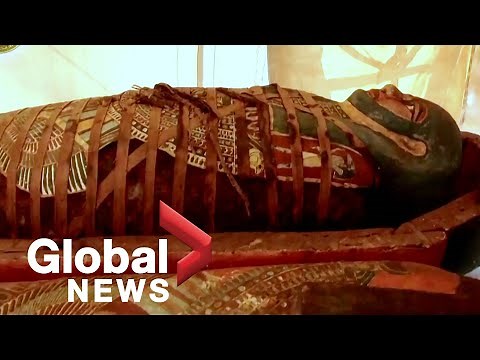 Egypt unveils a new discovery of over 80 sealed coffins in ancient necropolis