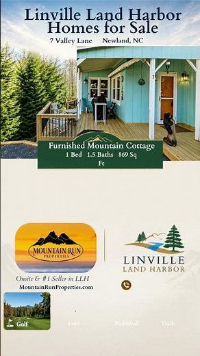 Linville Land Harbor Homes for Sale: Furnished Mountain Cottage at 7 Valley Lane
